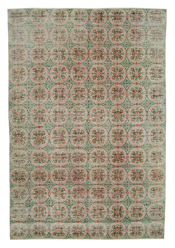 6' 5'' x 9' 5'' Hand-Knotted Turkish Boho Rug