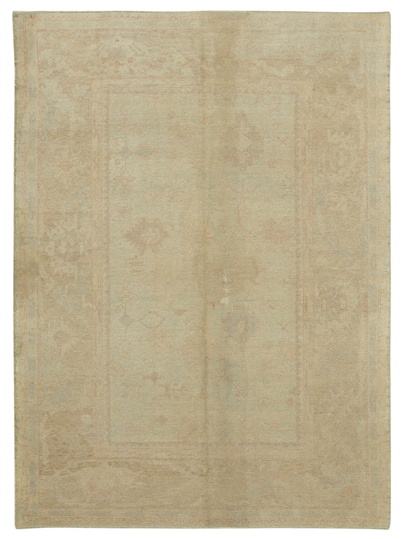 7' 3'' x 10' 4'' Hand-Knotted Oushak Rug
