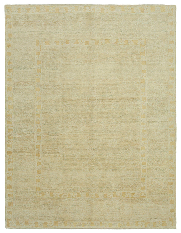 9' 2'' x 11' 11'' Hand-Knotted Oushak Rug