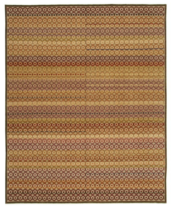 8' 2'' x 9' 11'' Hand-Knotted Oushak Rug