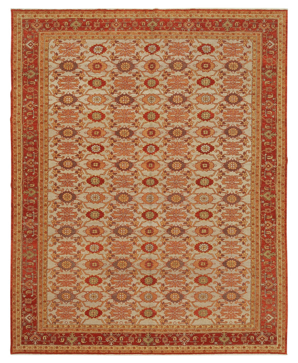 8' 0'' x 9' 10'' Hand-Knotted Oushak Rug