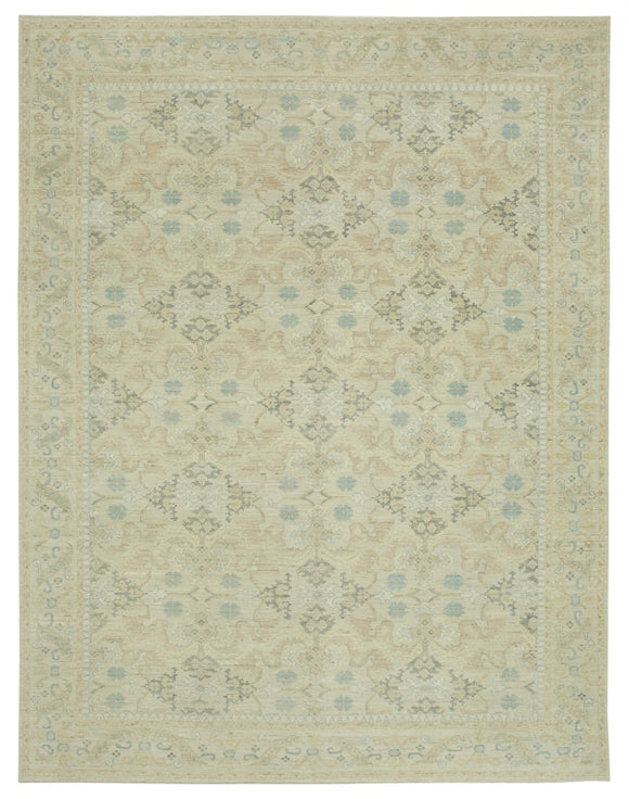 9' x 11' 7'' Hand-Knotted Oushak Rug