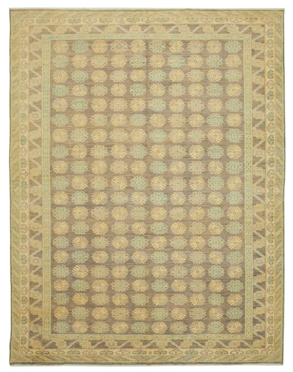 8' 10'' x 11' 8'' Hand-Knotted Oushak Rug
