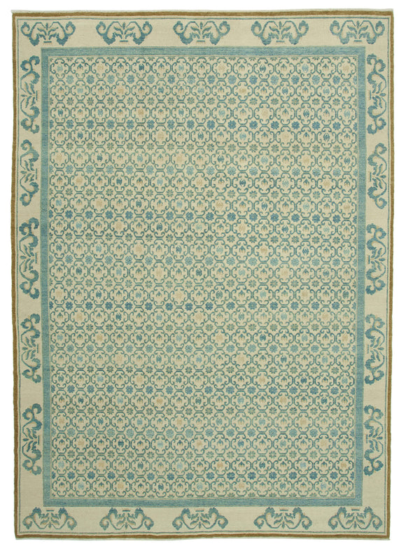 9' 11'' x 13' 11'' Hand-Knotted Oushak Rug
