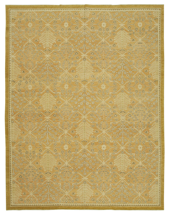 9' 1'' x 12' Hand-Knotted Oushak Rug