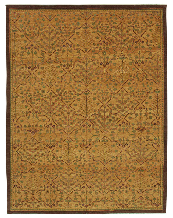 8' 10'' x 11' 10'' Hand-Knotted Oushak Rug