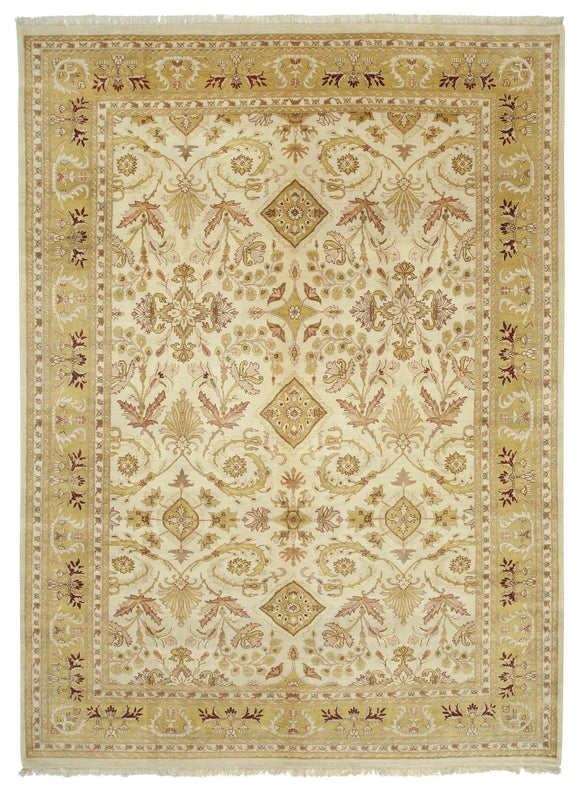 10' x 13' 7'' Hand-Knotted Oushak Rug