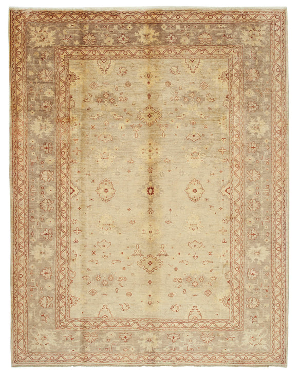 9' x 11' 9'' Hand-Knotted Oushak Rug