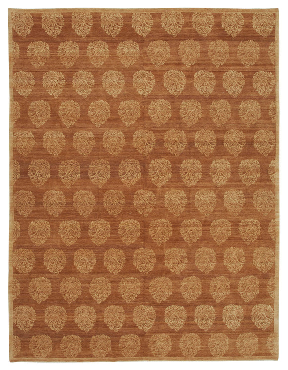 9' x 12' Hand-Knotted Oushak Rug