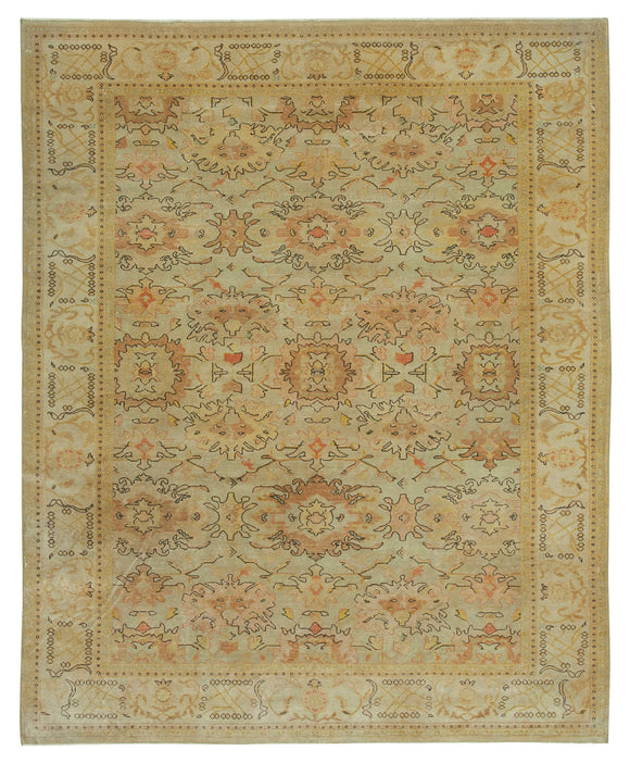 8' 2'' x 9' 11'' Hand-Knotted Oushak Rug
