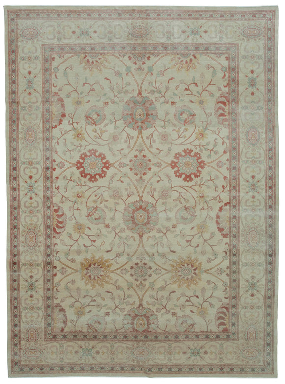 8' 9'' x 11' 11'' Hand-Knotted Oushak Rug