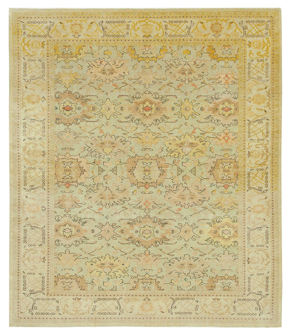 8' 2'' x 9' 7'' Hand-Knotted Oushak Rug