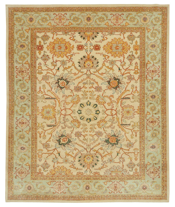 8' 2'' x 9' 10'' Hand-Knotted Oushak Rug