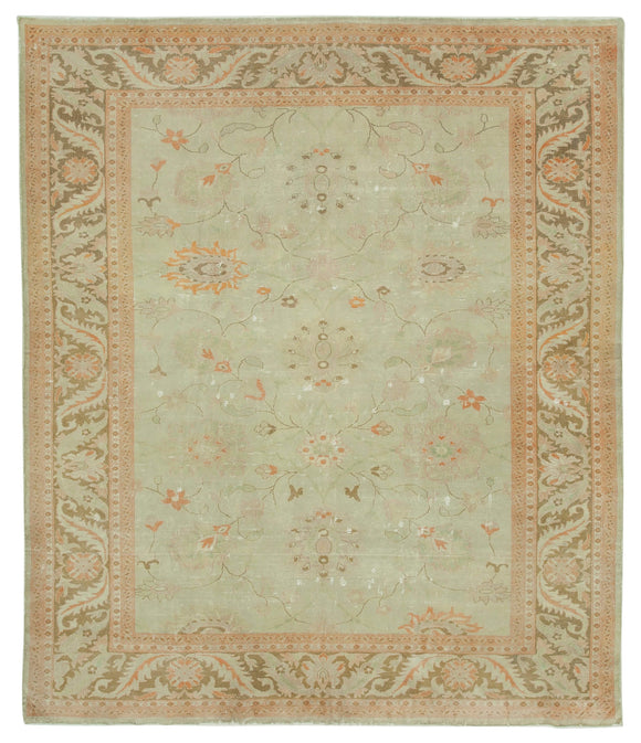 8' 5'' x 9' 10'' Hand-Knotted Oushak Rug