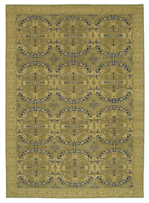 9' 9'' x 14' 1'' Hand-Knotted Oushak Rug