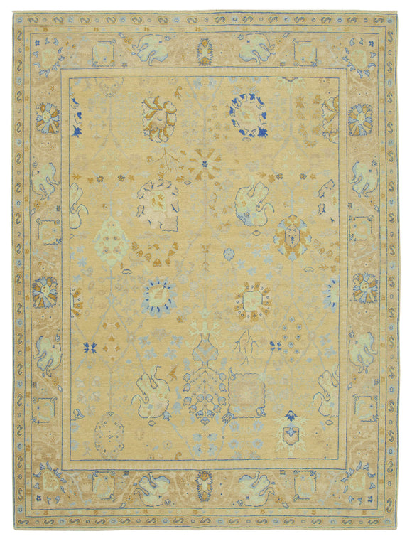 8' 11'' x 12' 0'' Hand-Knotted Oushak Rug