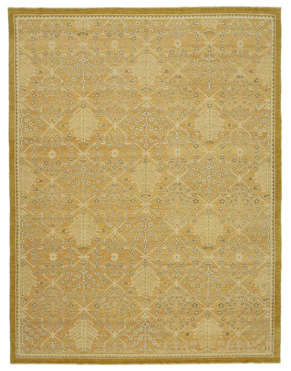 9' 2'' x 12' 1'' Hand-Knotted Oushak Rug