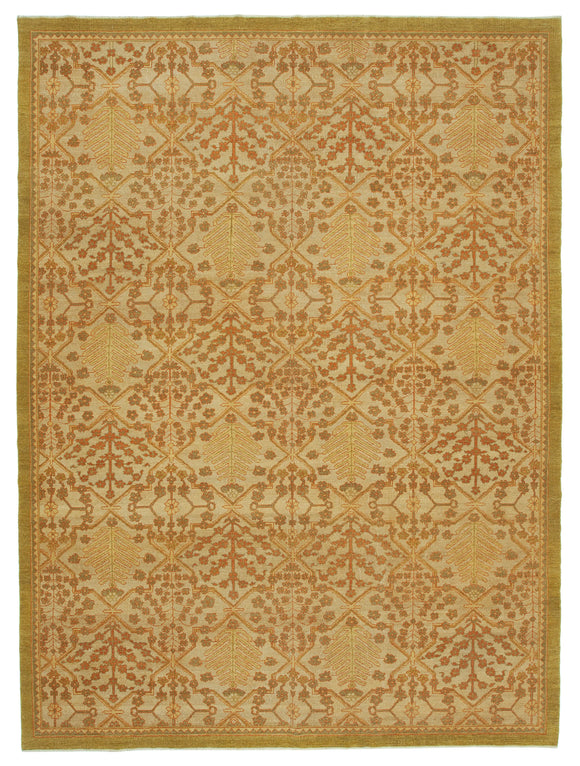 9' 1'' x 12' 3'' Hand-Knotted Oushak Rug