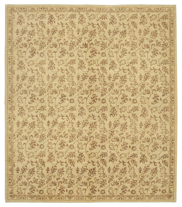 8' 2'' x 9' 7'' Hand-Knotted Oushak Rug