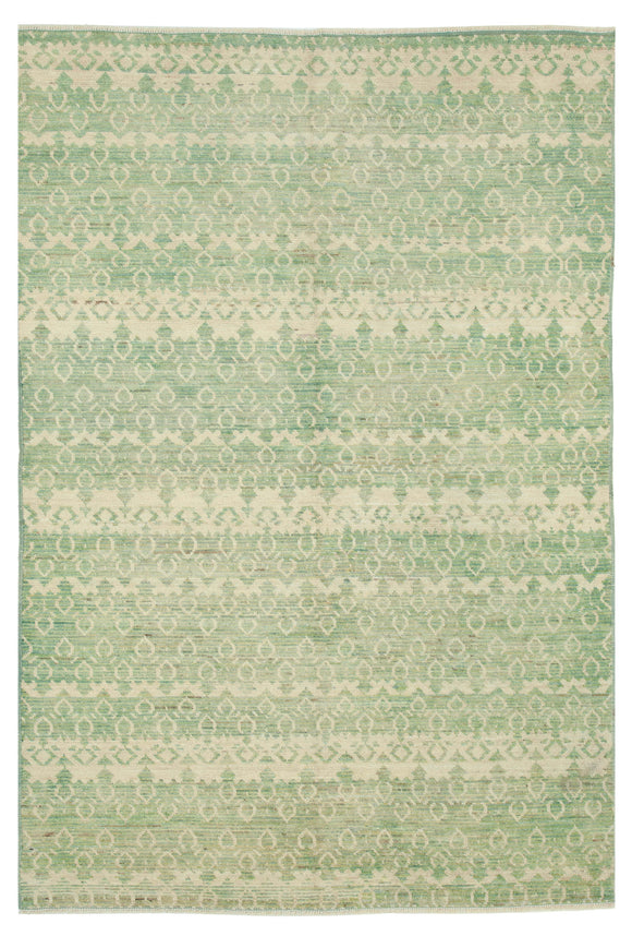 6' 2'' x 8' 11'' Hand-Knotted Oushak Rug