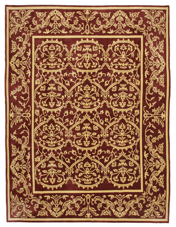 9' 3'' x 12' 4'' Hand-Knotted Oushak Rug