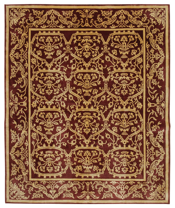 8' 4'' x 10' Hand-Knotted Oushak Rug