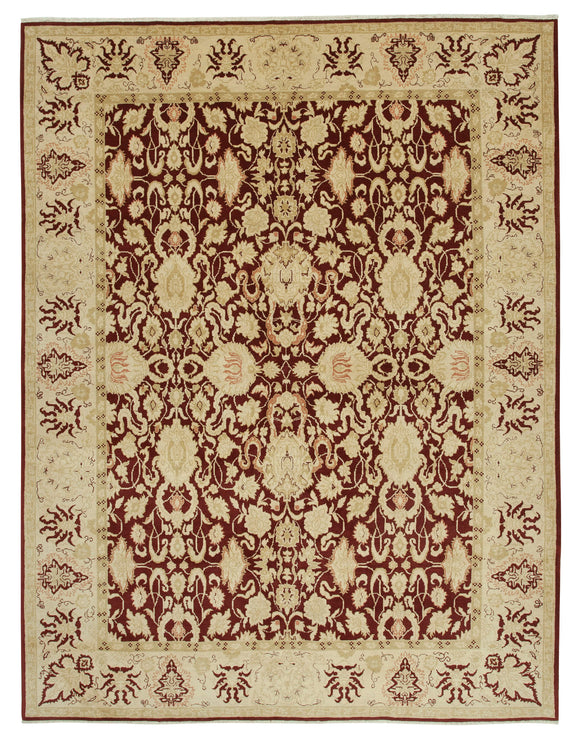 9' 2'' x 11' 11'' Hand-Knotted Oushak Rug