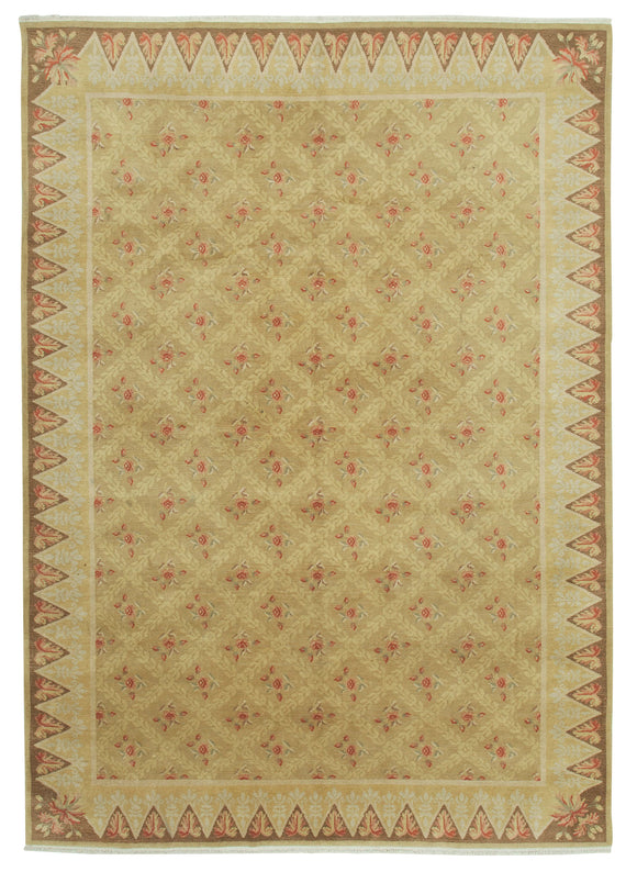 9' 1'' x 12' 10'' Hand-Knotted Oushak Rug