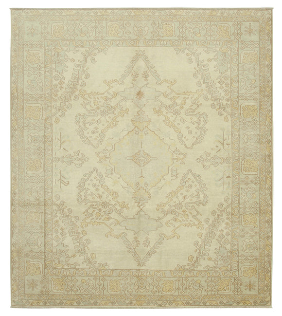 8' 3'' x 9' 5'' Hand-Knotted Oushak Rug