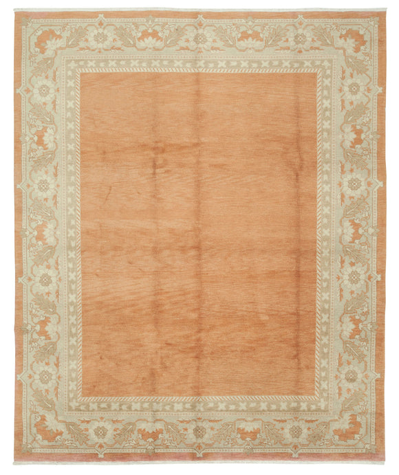 8' x 10' Hand-Knotted Oushak Rug