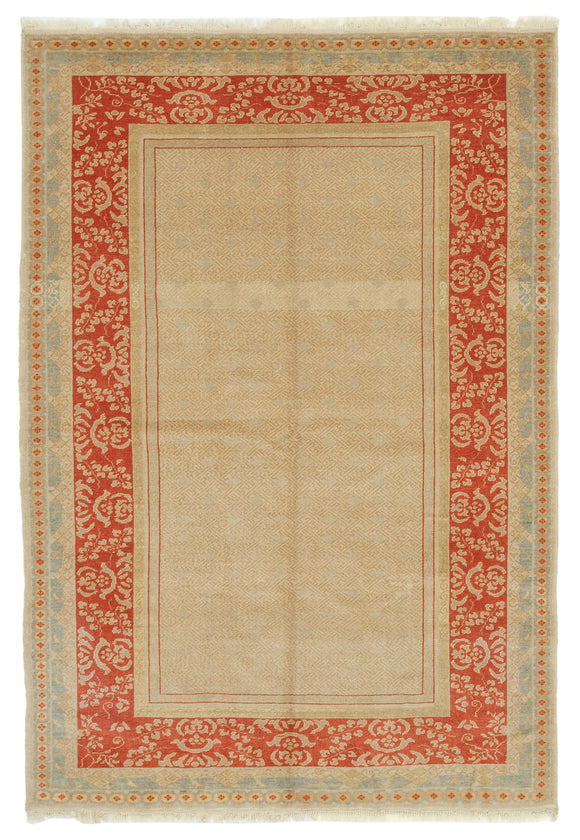 5' 8'' x 8' 4'' Hand-Knotted Oushak Rug