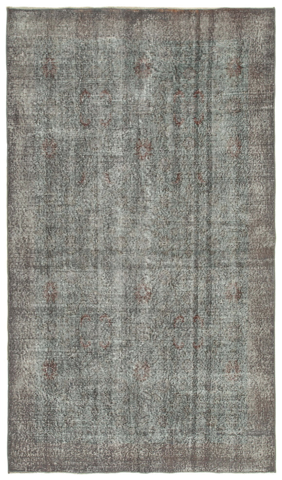 4' 10'' x 8' 4'' Handmade Vintage Overdyed Rug