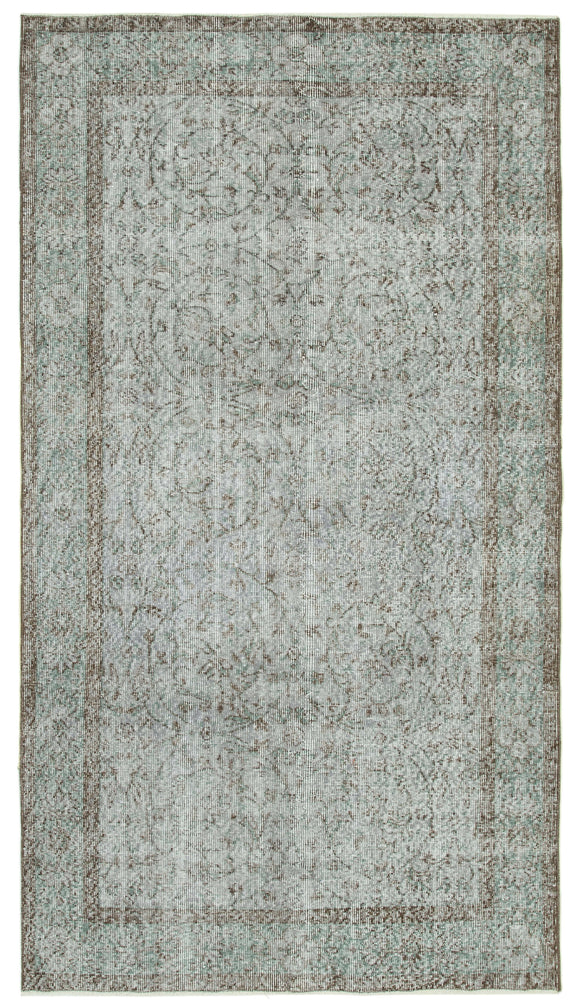 4' 8'' x 8' 4'' Handmade Vintage Overdyed Rug