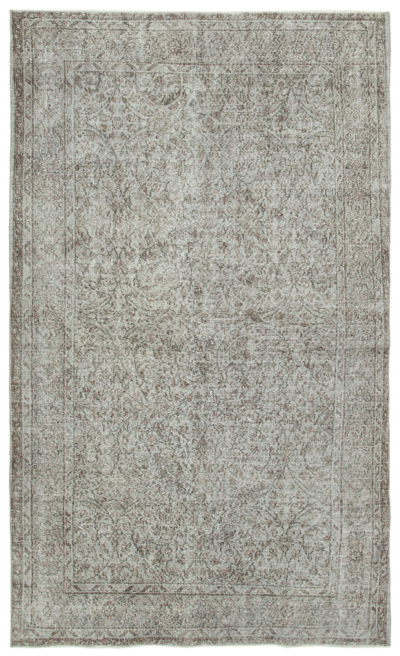 5' 3'' x 8' 8'' Handmade Vintage Overdyed Rug