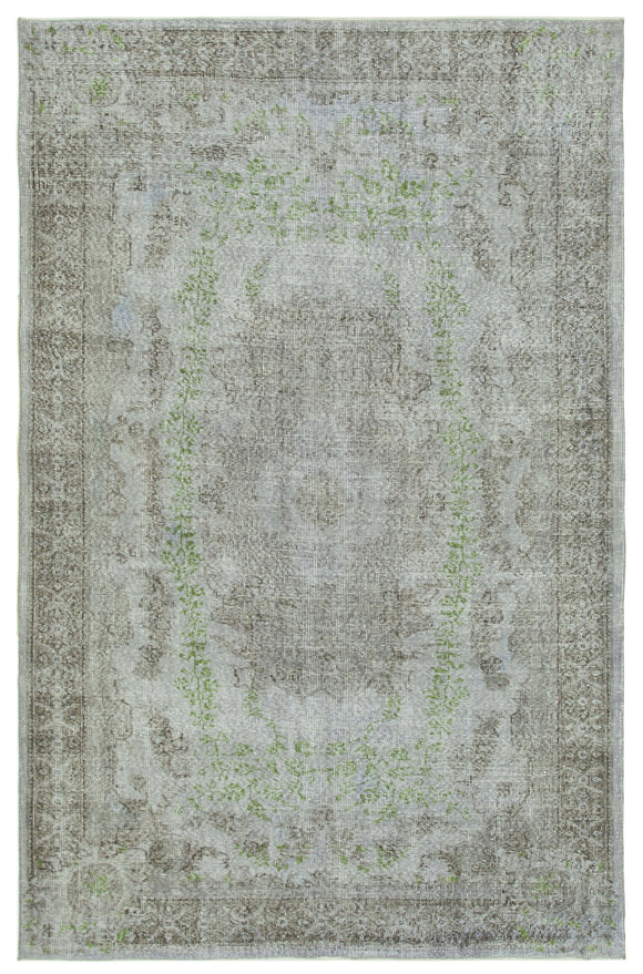 5' 7'' x 8' 7'' Handmade Vintage Overdyed Rug