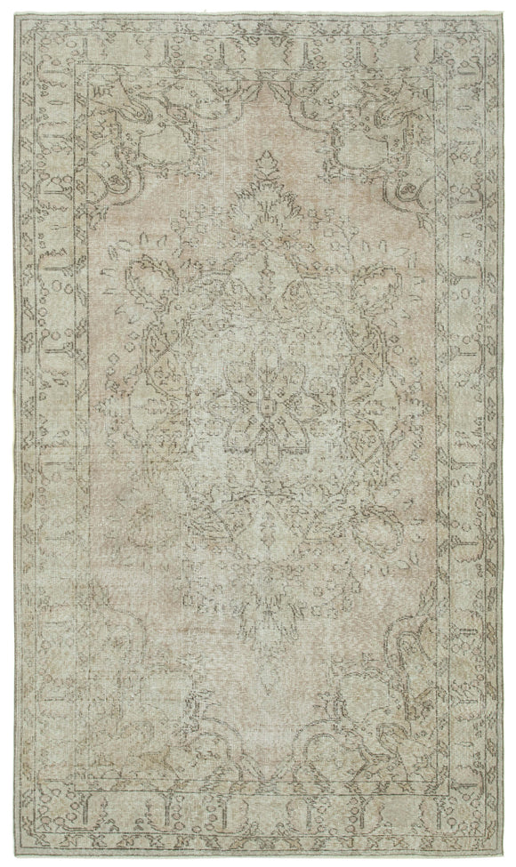 4' 11'' x 8' 5'' Handmade Vintage Overdyed Rug