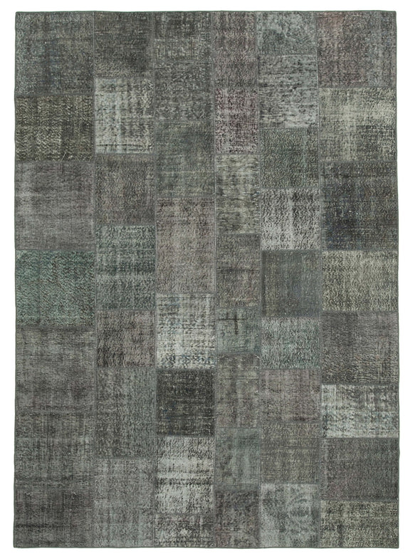 8' 2'' x 11' 6'' Hand-Knotted Turkish Patchwork Rug