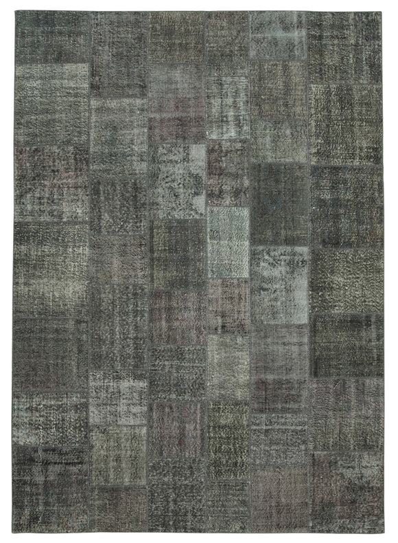 8' 1'' x 11' 6'' Hand-Knotted Turkish Patchwork Rug