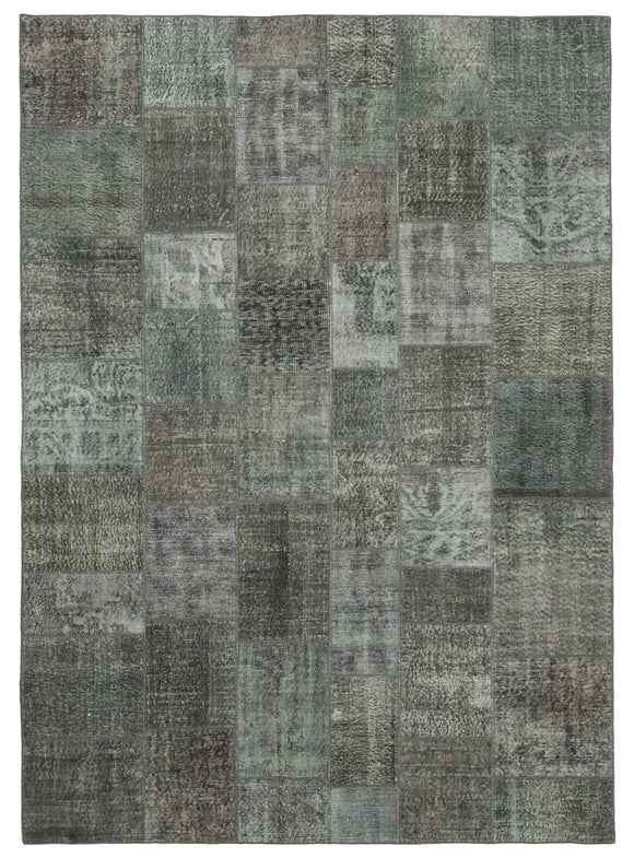 8' 1'' x 11' 6'' Hand-Knotted Turkish Patchwork Rug