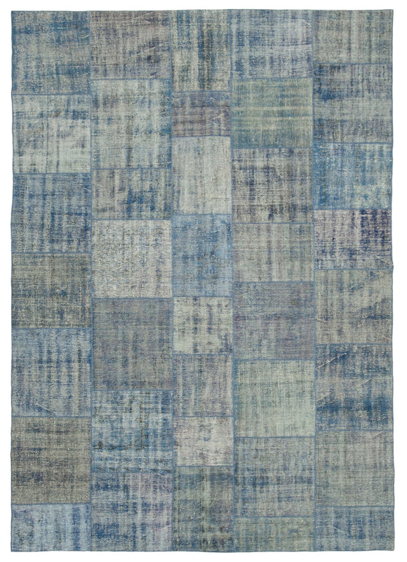 8' x 11' 5'' Hand-Knotted Turkish Patchwork Rug