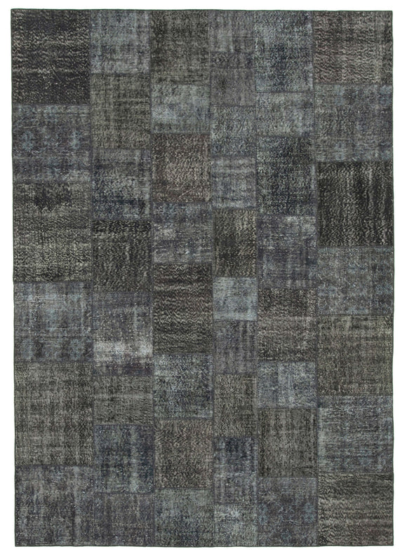 8' 1'' x 11' 7'' Hand-Knotted Turkish Patchwork Rug