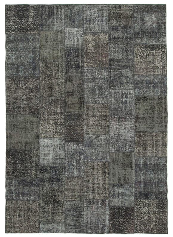 8' 1'' x 11' 6'' Hand-Knotted Turkish Patchwork Rug