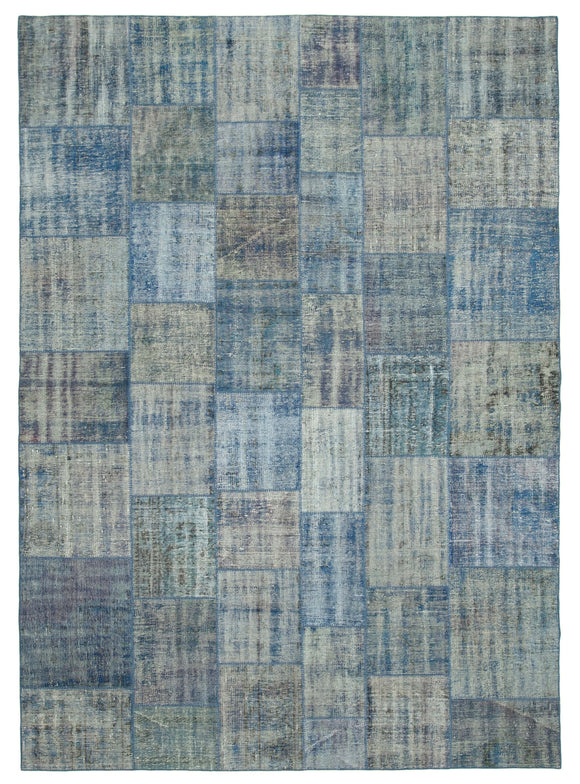 8' 2'' x 11' 5'' Hand-Knotted Turkish Patchwork Rug