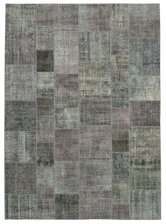 8' 2'' x 11' 7'' Hand-Knotted Turkish Patchwork Rug