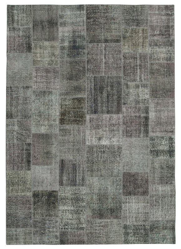 8' x 11' 7'' Hand-Knotted Turkish Patchwork Rug