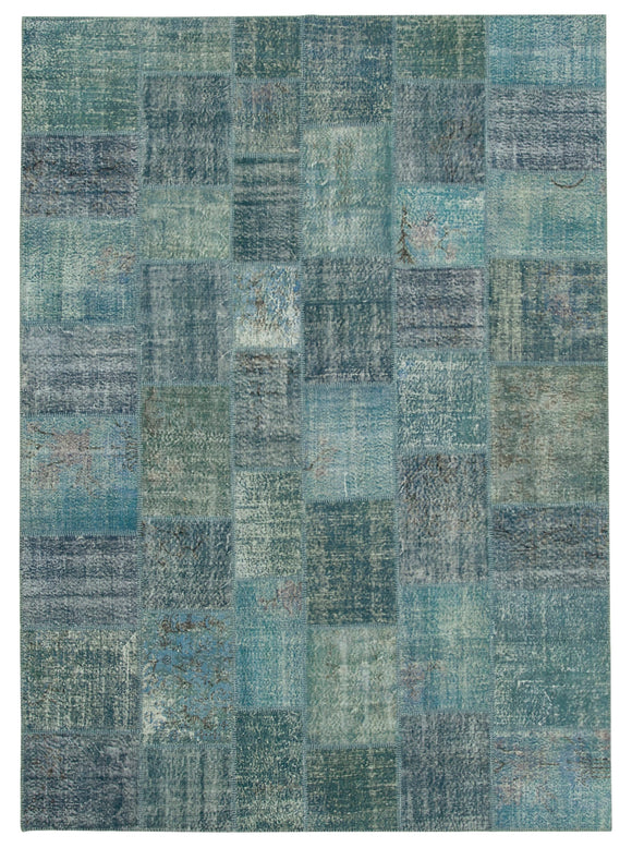 8' 4'' x 11' 7'' Hand-Knotted Turkish Patchwork Rug