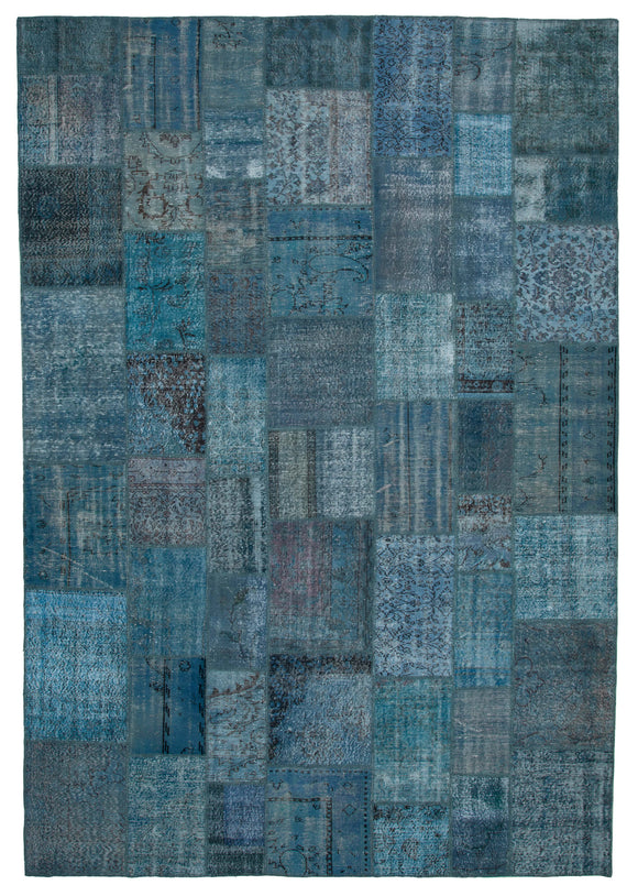 9' 9'' x 14' Hand-Knotted Turkish Patchwork Rug