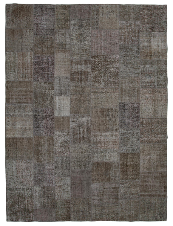 9' 10'' x 13' 1'' Hand-Knotted Turkish Patchwork Rug