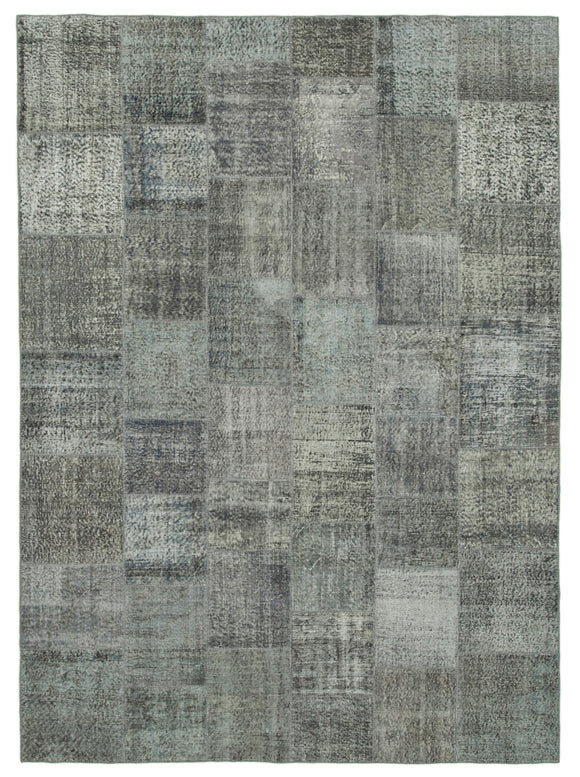 8' 2'' x 11' 6'' Hand-Knotted Turkish Patchwork Rug