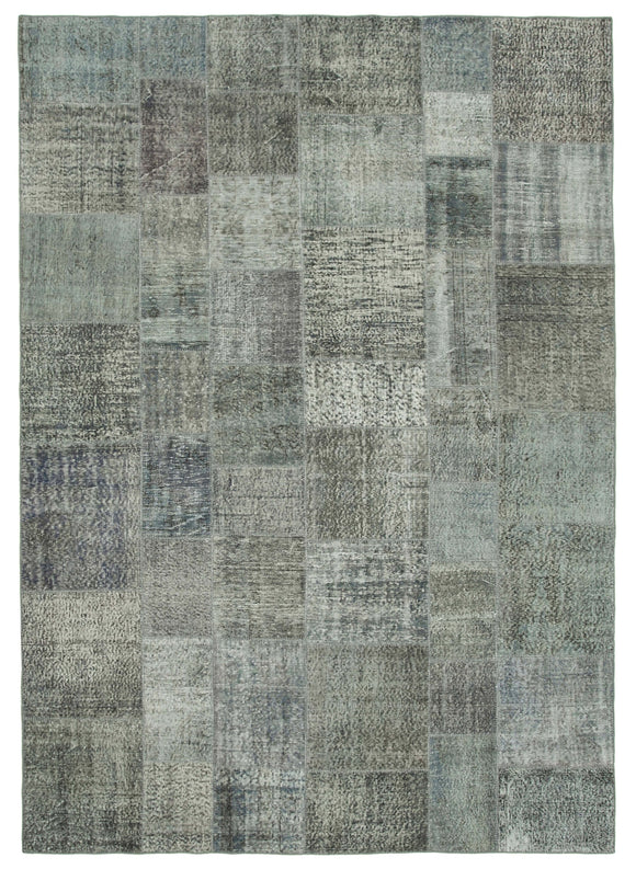 8' 2'' x 11' 6'' Hand-Knotted Turkish Patchwork Rug